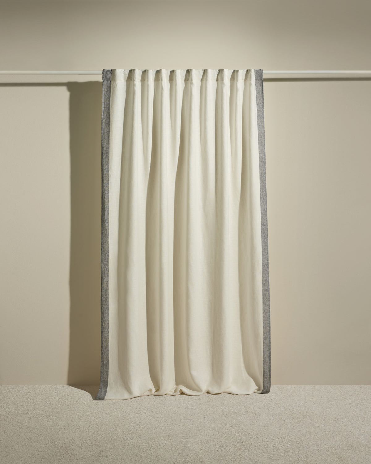 Rideau Ava Bande Tissée - Jasmin haut de gamme Maison Sarah Lavoine Ecru Lin 170 cm 295 cm 1