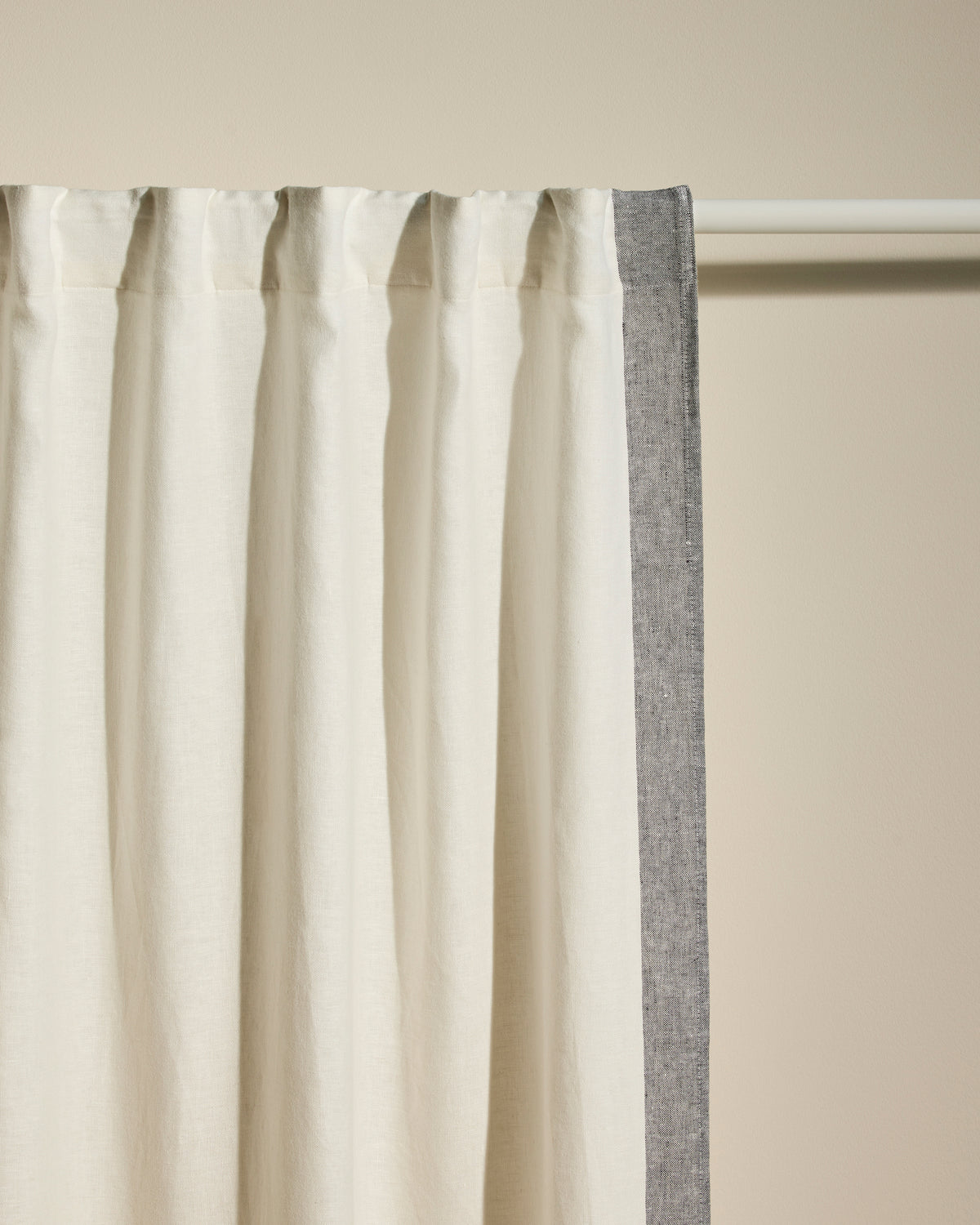 Rideau Ava Bande Tissée - Jasmin haut de gamme Maison Sarah Lavoine Ecru Lin 170 cm 295 cm 2