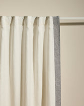 Rideau Ava Bande Tissée - Jasmin haut de gamme Maison Sarah Lavoine Ecru Lin 170 cm 295 cm 2