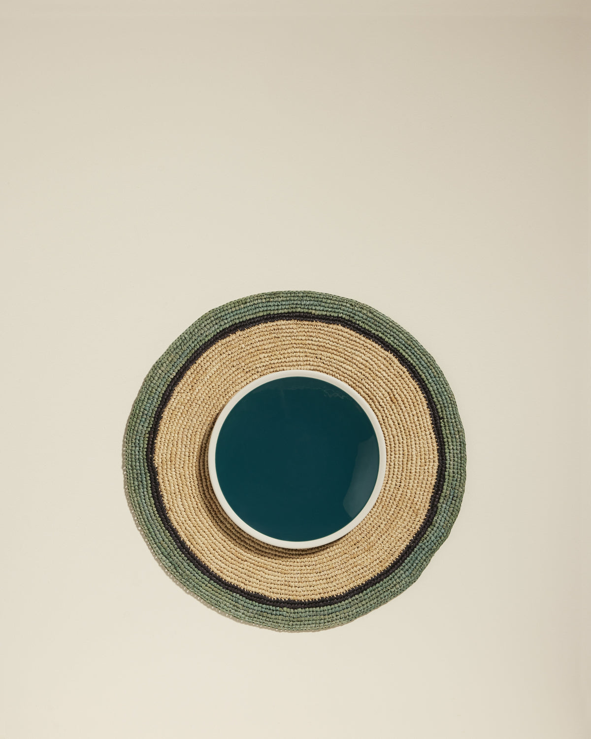 Globe placemat - Natural / Celadon design Maison Sarah Lavoine Natural / Celadon Raffia 3