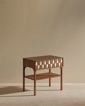 Table de chevet Ecailles - Noyer design Maison Sarah Lavoine Noyer Bois 55 cm 55 cm 2