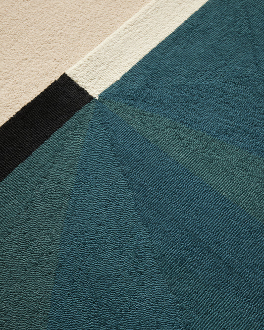 Tapis Abstrait - Bleu Sarah design Maison Sarah Lavoine Bleu Sarah Laine Petit 170 cm | Moyen 200 cm | Grand 250 cm Petit : 240 cm | Moyen : 300 cm | Grand : 350 cm 4