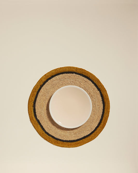 Set de table Globe - Naturel / Safran design Maison Sarah Lavoine Naturel / Safran Raphia   2