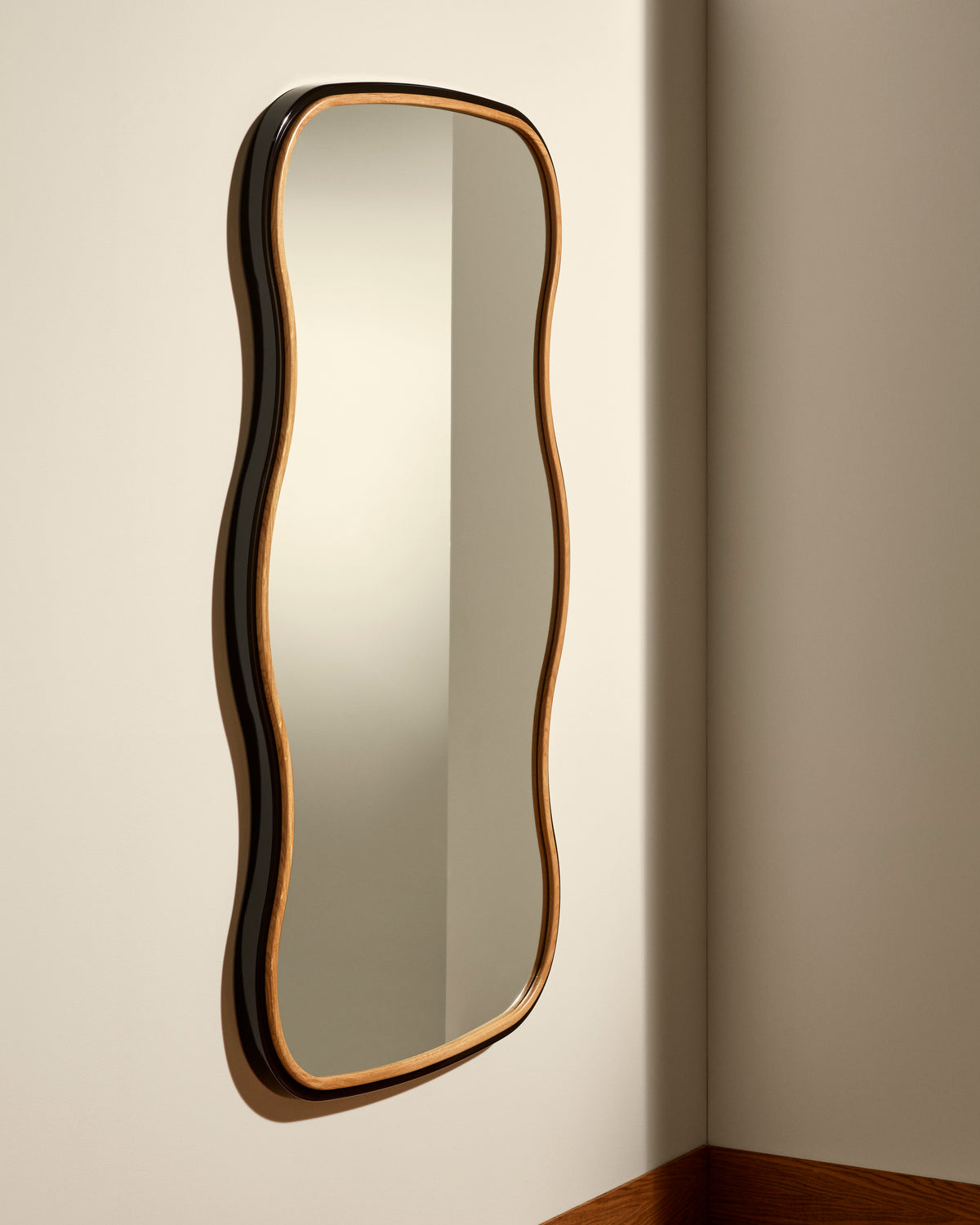 Miroir Noto 3 Vagues - Noir design Maison Sarah Lavoine Noir Chêne 75 cm 140 cm 2