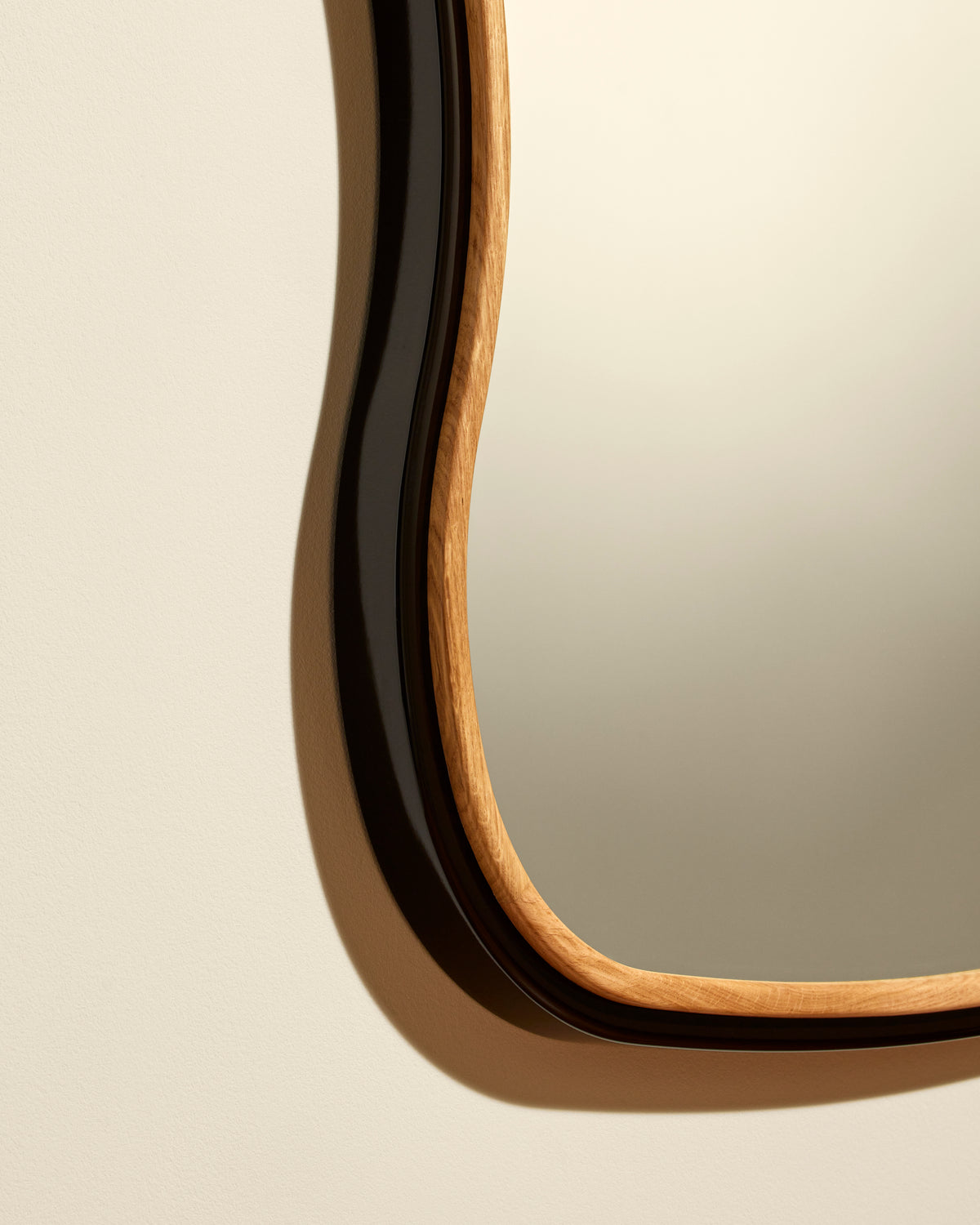Miroir Noto 3 Vagues - Noir design Maison Sarah Lavoine Noir Chêne 75 cm 140 cm 3