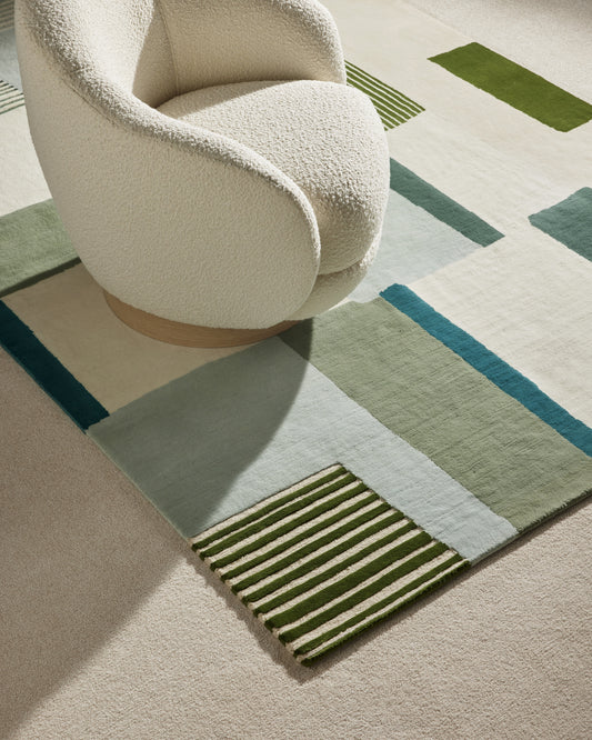 Tapis Boro - Eucalyptus design Maison Sarah Lavoine Eucalyptus Laine Petit 170 cm | Moyen 200 cm | Grand 250 cm Petit 240 cm | Moyen 300 cm | Grand 350 cm 2