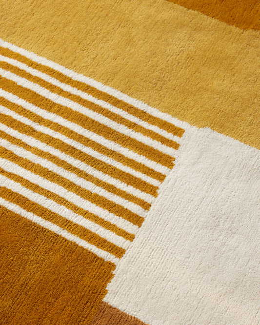 Tapis Boro - Ocre design Maison Sarah Lavoine Ocre Laine Petit 170 cm | Moyen 200 cm | Grand 250 cm Petit 240 cm | Moyen 300 cm | Grand 350 cm 3