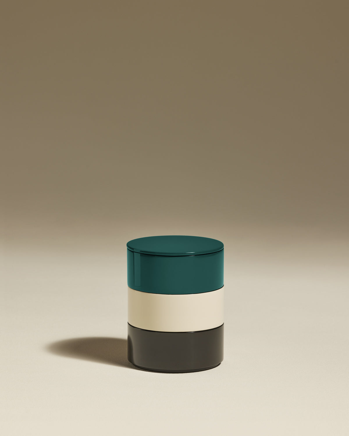 Boite ronde à bijoux Totem - Bleu Sarah design Maison Sarah Lavoine Bleu Sarah Bois laqué  11 cm 1