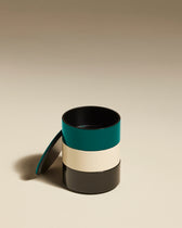 Boite ronde à bijoux Totem - Bleu Sarah design Maison Sarah Lavoine Bleu Sarah Bois laqué  11 cm 2