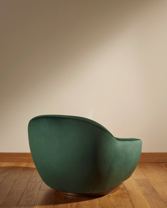 Fauteuil Bozzolo - Vert Forêt design Maison Sarah Lavoine Vert Forêt  Velours 110 cm 91 cm 4