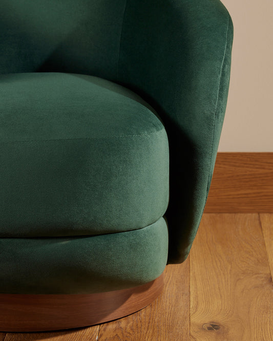 Fauteuil Bozzolo - Vert design Maison Sarah Lavoine Vert Velours 75 cm 72 cm 2