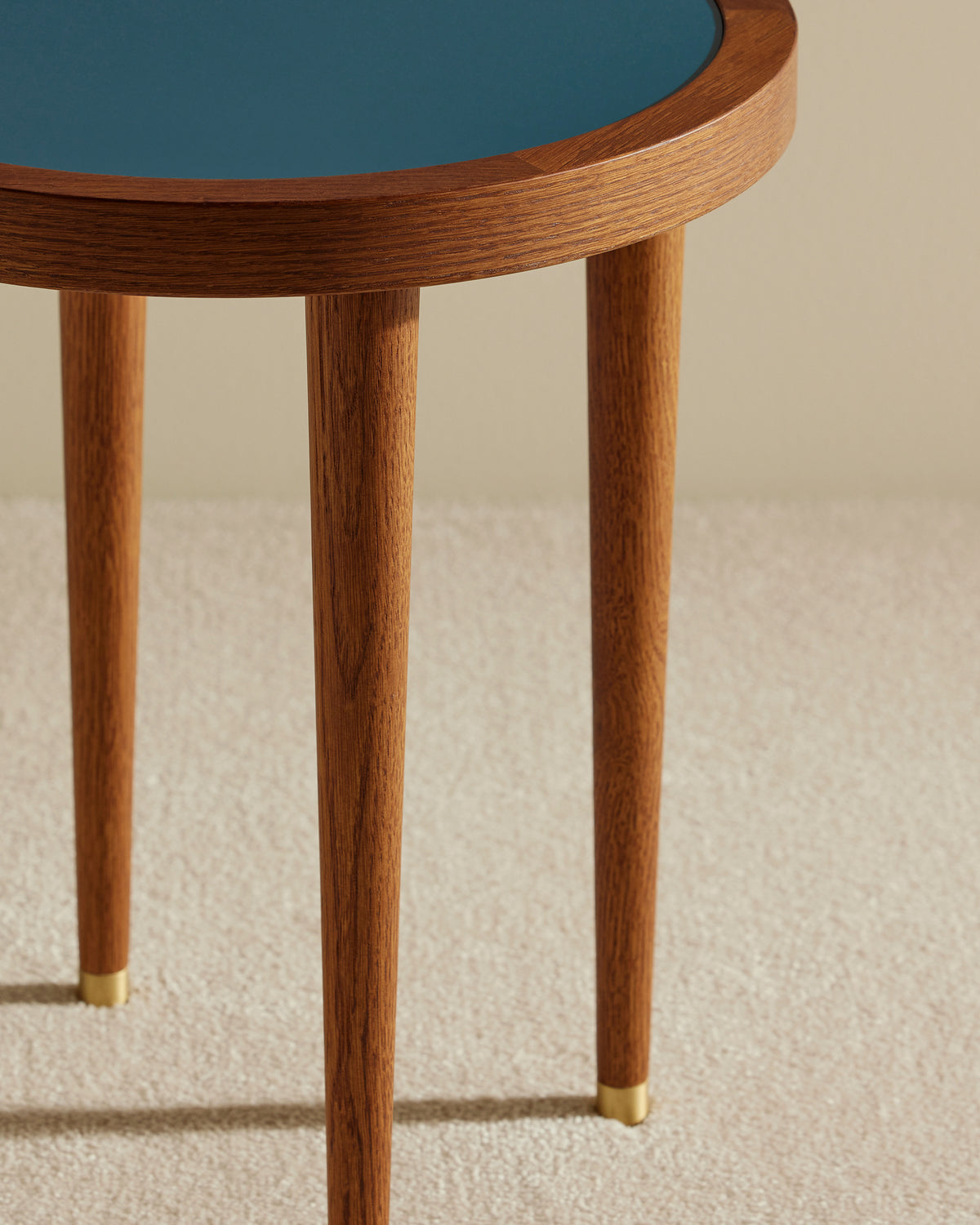 Table basse ronde Puzzle - Bleu Sarah design Maison Sarah Lavoine Bleu Sarah Chêne  45 cm 2