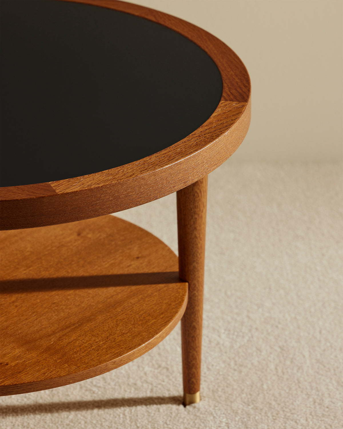 Table basse ronde Puzzle - Noir design Maison Sarah Lavoine Noir Chêne  40 cm 2