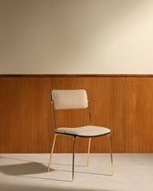 Chaise Double Jeu - Doré / Lin design Maison Sarah Lavoine Lin Velours 45 cm 85 cm 3