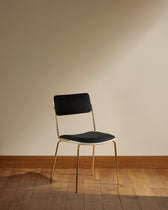 Chaise Double Jeu - Doré / Noir design Maison Sarah Lavoine Noir Velours 45 cm 85 cm 4