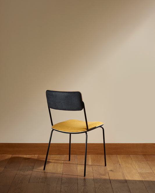 Chaise Double Jeu - Noir / Ocre design Maison Sarah Lavoine Ocre Velours 45 cm 85 cm 4