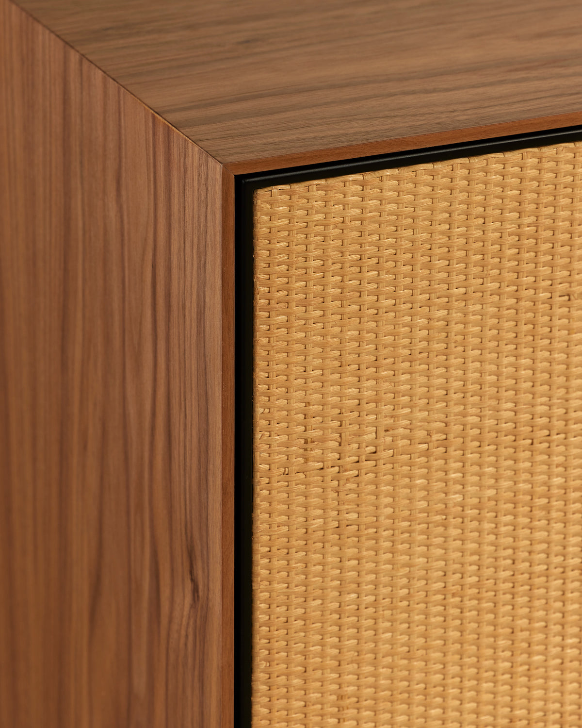 Enfilade Essence - Noyer moderne Maison Sarah Lavoine Noyer Moelle de rotin 180 cm 75 cm 5