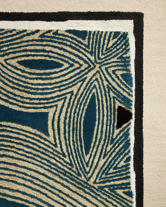 Tapis Sombra - Bleu Sarah design Maison Sarah Lavoine Bleu Sarah Laine Petit 170 cm | Moyen 200 cm | Grand 250 cm Petit 240 cm | Moyen 300 cm | Grand 350 cm 3