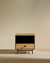 Table de chevet Essence - Noyer design Maison Sarah Lavoine Noyer Moelle de rotin 55 cm 55 cm 1