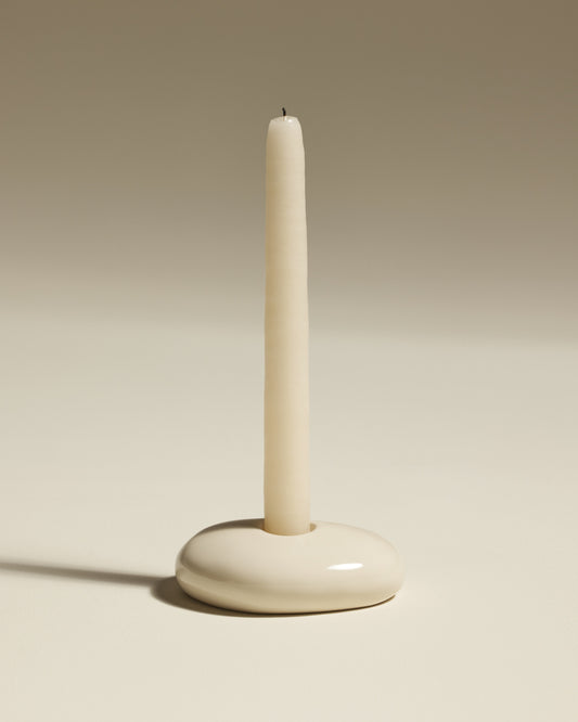 Bougeoir Stone - Ecru design Maison Sarah Lavoine Ecru Céramique 10 cm 3,5 cm  2