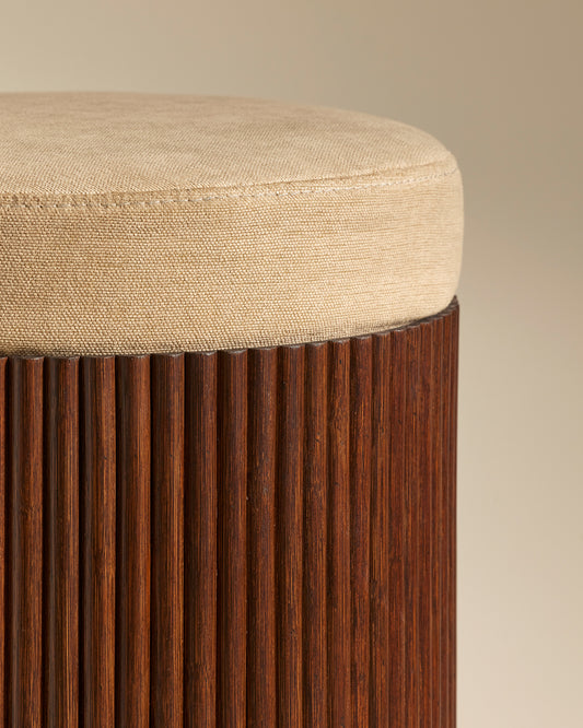Pouf Riviera - Beige design Maison Sarah Lavoine Beige Rotin  45 cm 3
