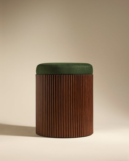 Pouf Riviera - Vert design Maison Sarah Lavoine Mousse Rotin  45 cm 1
