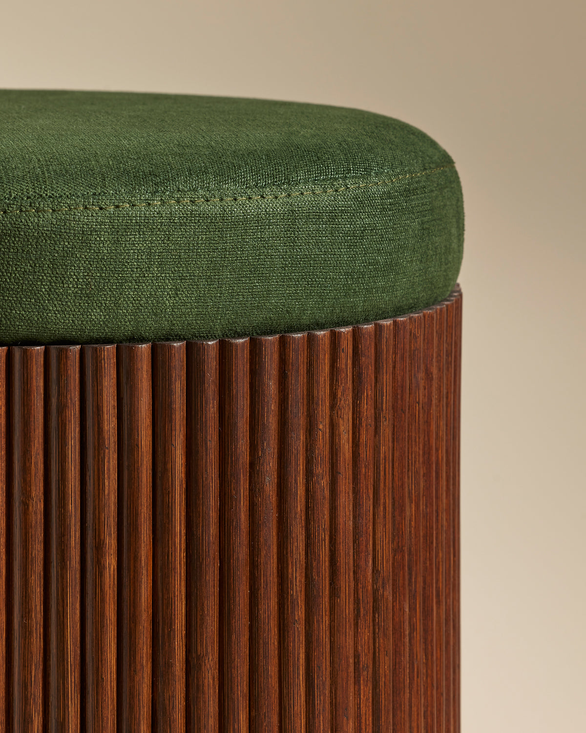 Pouf Riviera - Vert design Maison Sarah Lavoine Mousse Rotin  45 cm 2