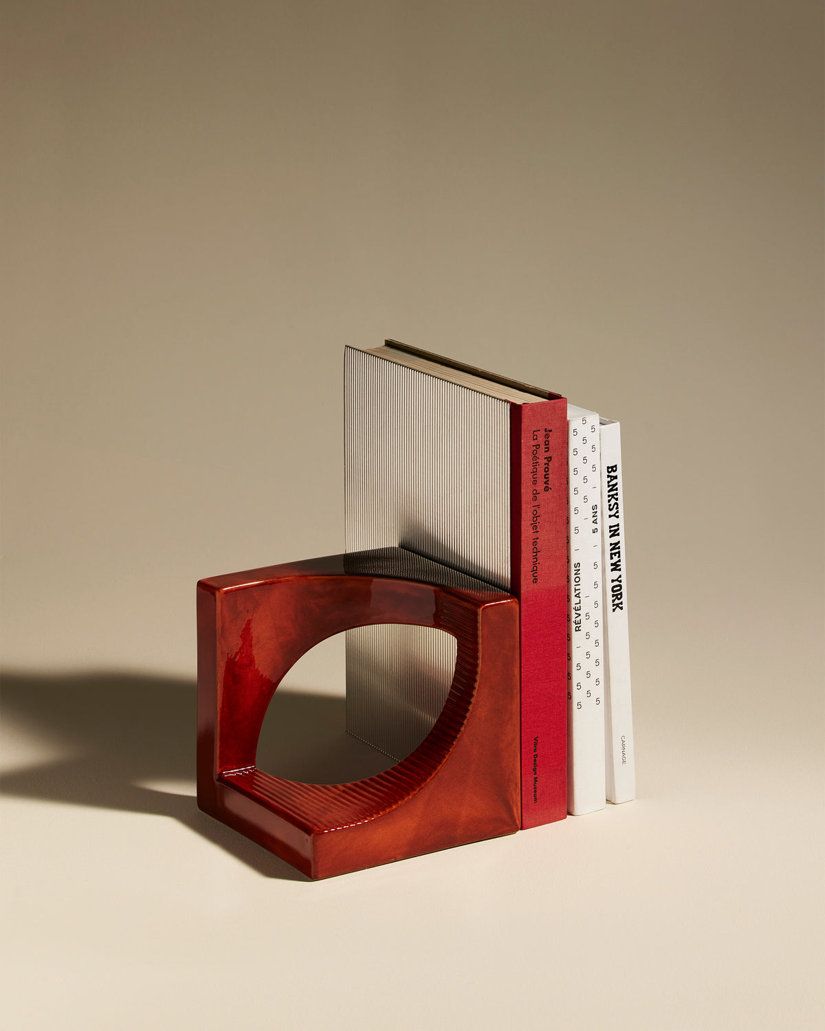 Serre-livre union - Ecorce design Maison Sarah Lavoine Noisette Céramique  15.5 cm 16 cm 4