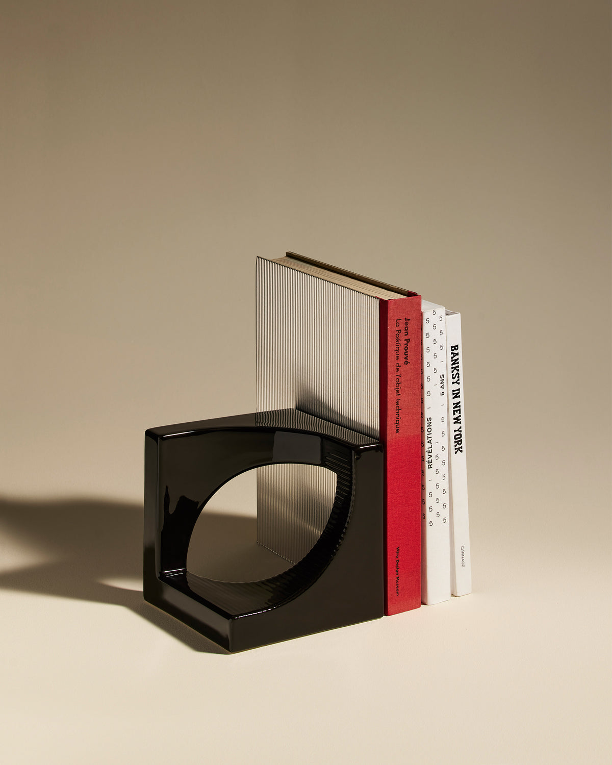 Serre-livre union - Noir design Maison Sarah Lavoine Noir Céramique  15.5 cm 16 cm 4
