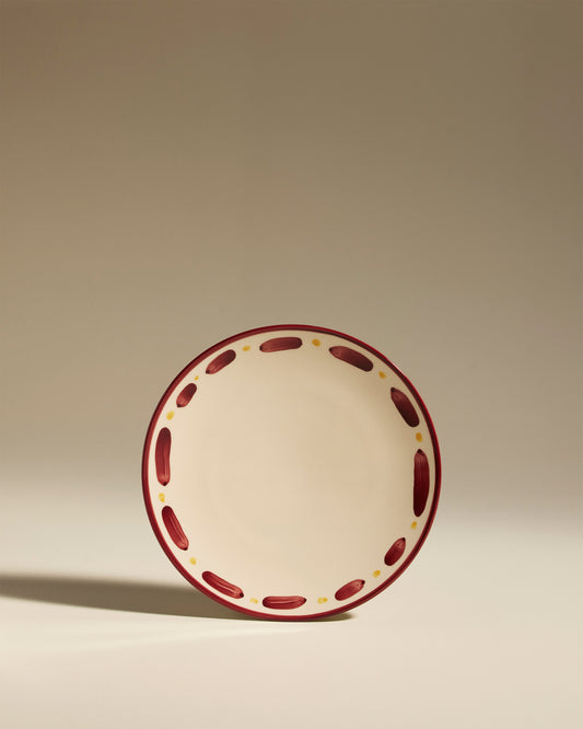Assiette plate Aura - Carmin design Maison Sarah Lavoine Carmin Céramique    2