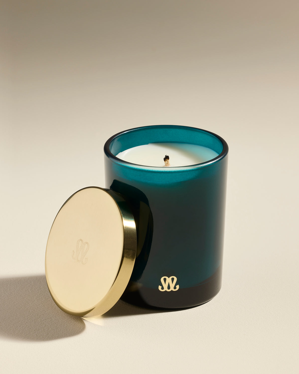 Stella Candle - Sarah Blue Glass / Wax 1 - Design Decoration