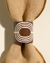 Duo rond de serviette Mirage - Carmin  2 - Décoration Design