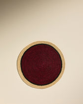 Globe placemat - Carmine/Natural Carmine 1 - Design Decoration
