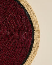 Globe placemat - Carmine/Natural 3 - Decoration Design