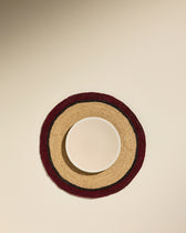 Globe placemat - Natural/Carmine 2 - Design Decoration