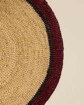 Globe placemat - Natural/Carmine 4 - Design Decoration