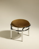 Tabouret bas Moon - Chrome