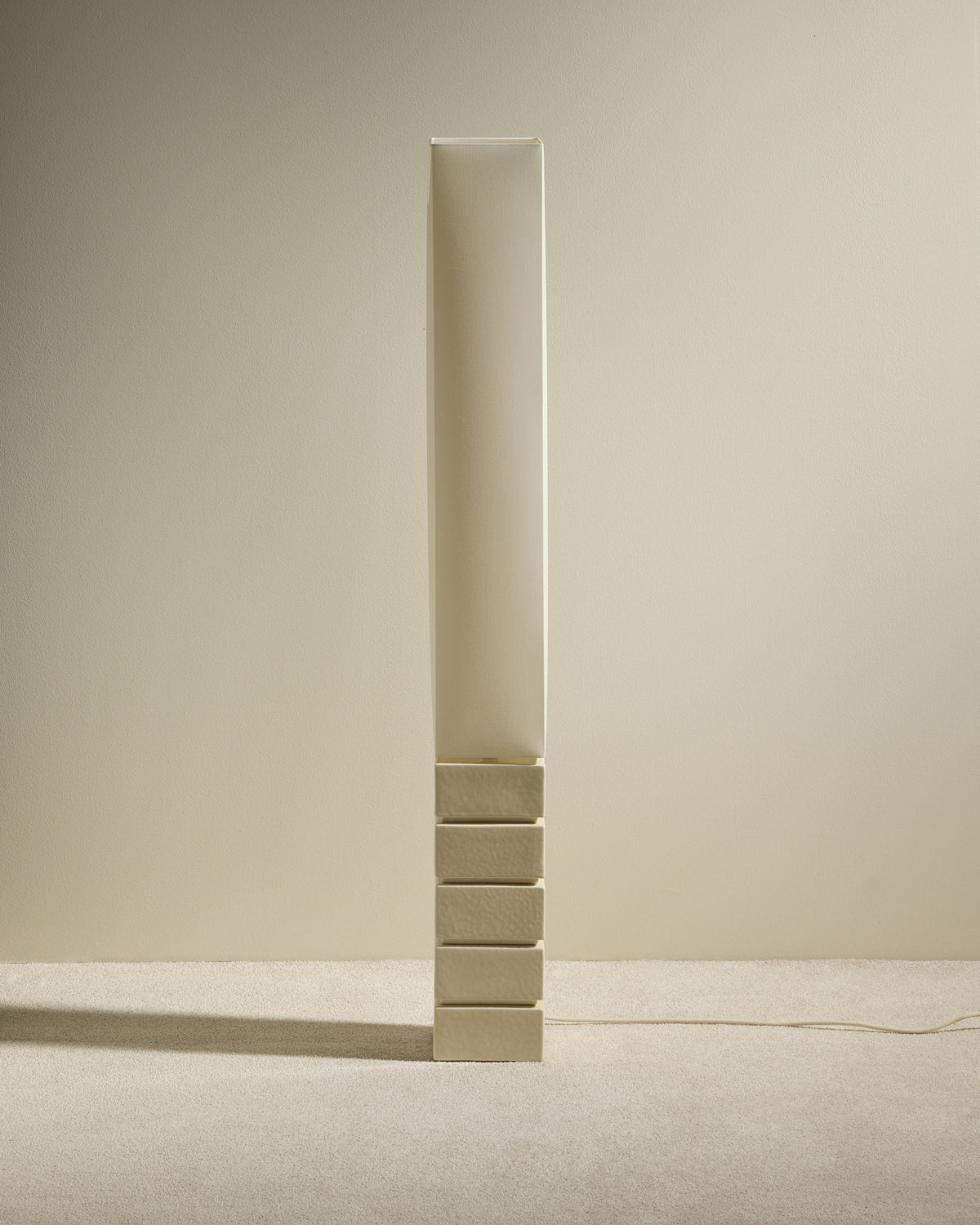 Tower Floor Lamp - Ecru
