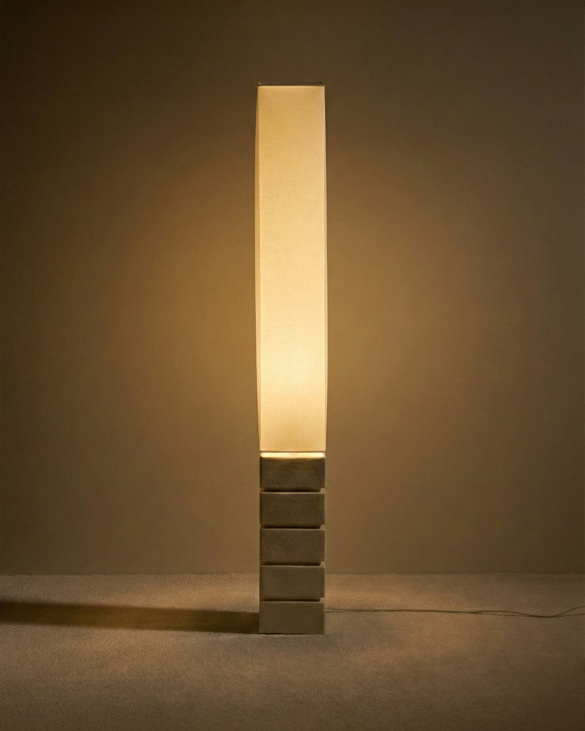 Tower Floor Lamp - Ecru
