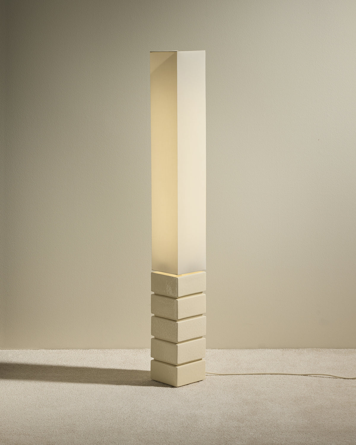 Tower Floor Lamp - Ecru
