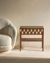 Table de chevet Ecailles - Noyer design Maison Sarah Lavoine Noyer Bois 55 cm 55 cm 5
