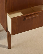 Modern Ecailles sideboard Maison Sarah Lavoine Walnut Rattan pith 160 cm 75 cm 4
