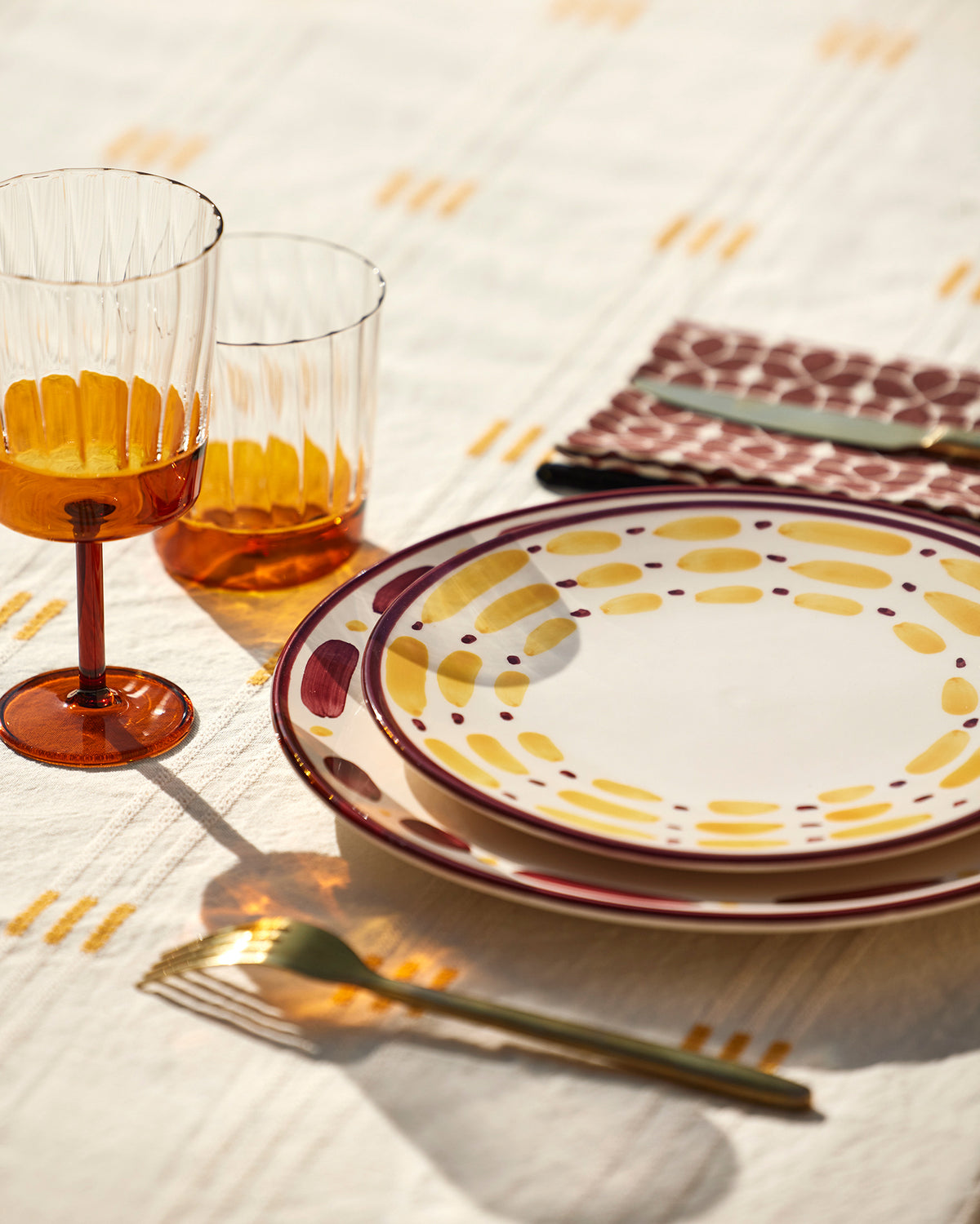 Escale Curtain Tablecloth - High-end Desert Maison Sarah Lavoine Desert Cotton 350 cm 175 cm 8