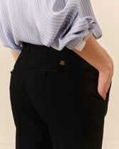 Claude Short Tuxedo Pants - Black