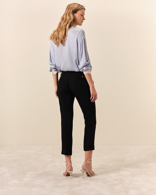 Pantalon de smoking Claude court - Noir
