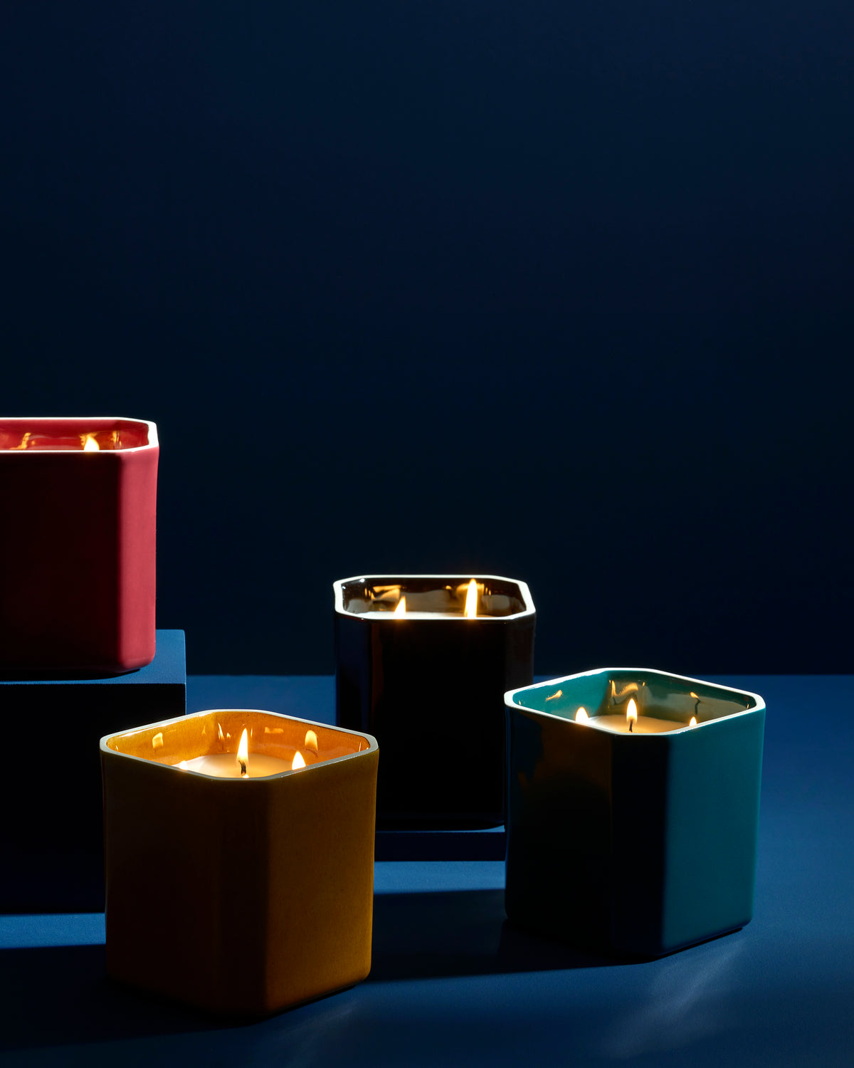 Bougie Facettes - Ambre Noire