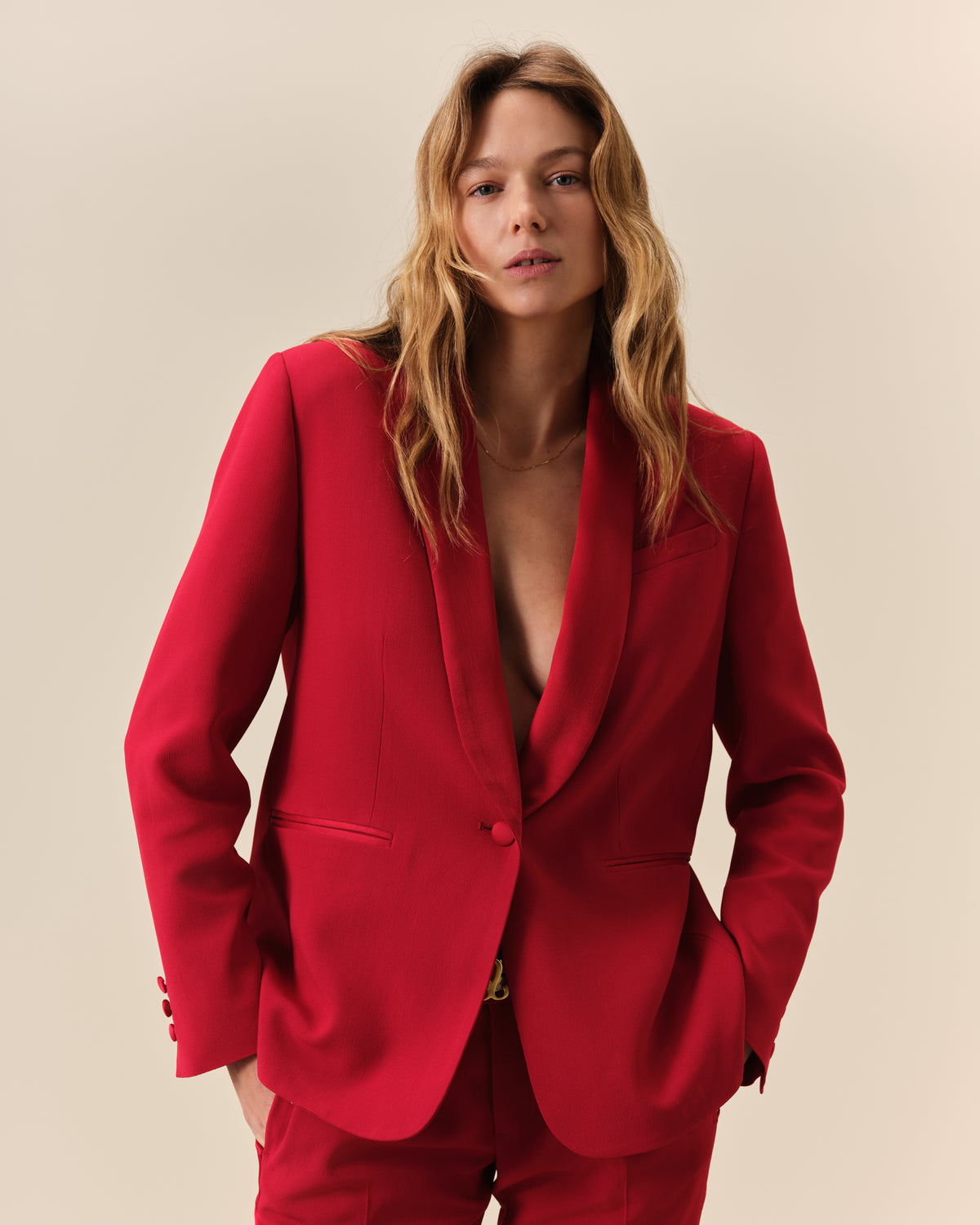 Faubourg Smoking Jacket - Red