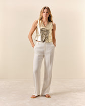 Pantalon  de smoking Iena - Blanc