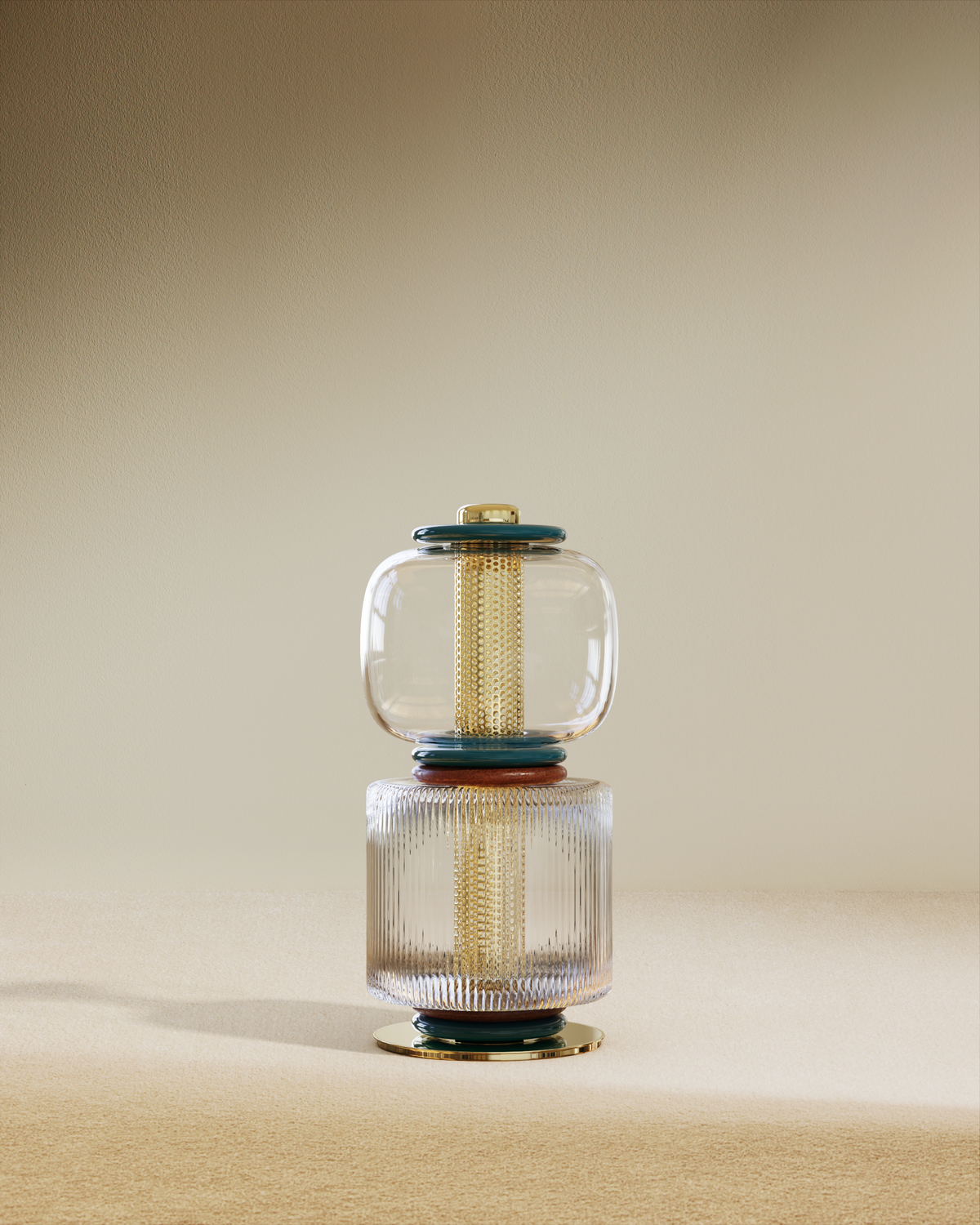 Lampadaire Loulou - Bleu Minuit design Maison Sarah Lavoine Bleu Minuit Verre   1