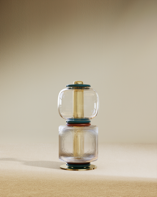 Lampadaire Loulou - Bleu Minuit design Maison Sarah Lavoine Bleu Minuit Verre   1